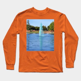 Fountain In The Pond Photography My Long Sleeve T-Shirt